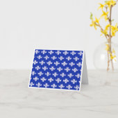 Carte de note SCANDIA BLUE KNIT / Horizontale (Fleur jaune)