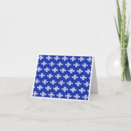 Carte de note SCANDIA BLUE KNIT / Horizontale (Devant)