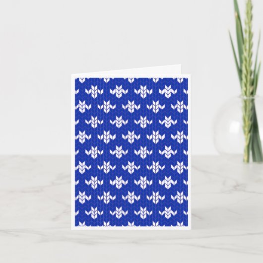 Carte de note SCANDIA BLUE KNIT / Vertical (Devant)