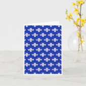 Carte de note SCANDIA BLUE KNIT / Vertical (Fleur jaune)