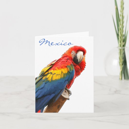Carte de note Scarlet Macaw Mexico (Devant)