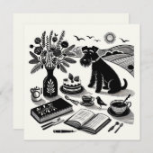 Carte de note Schnauzer moyen (Devant / Derrière)