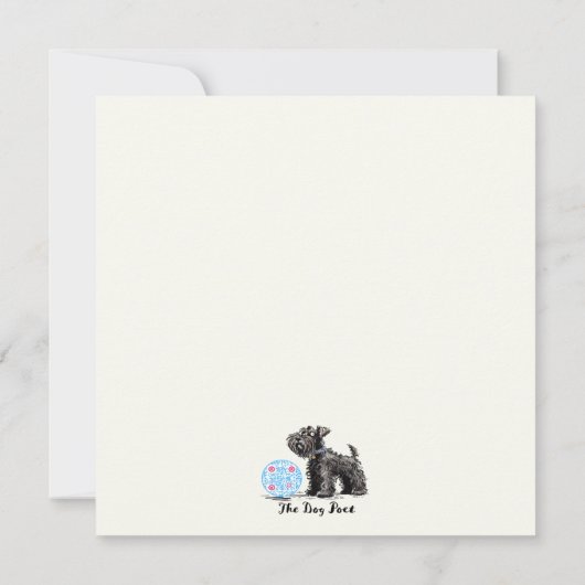 Carte de note Schnauzer moyen (Dos)