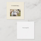 Carte de note Sheep Mini Thank You (Devant / Derrière)