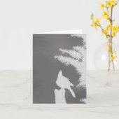 Carte de note Silhouette Jay de Steller (Fleur jaune)