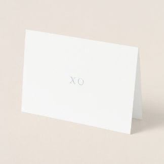 Carte de note Silver Foil | XO 'Kiss Hug'