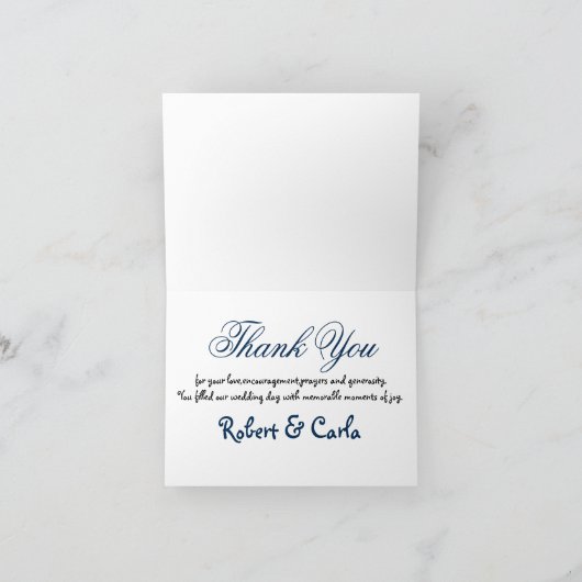 Carte de note simple de photo du Merci | de (Intérieur)