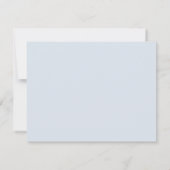 Carte de note simple en bleu avec hydrangea (Dos)
