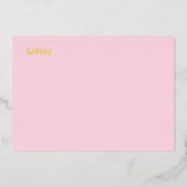 Carte de note simple en rose pâle avec monogramme  (Recto)