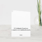 Carte de note simple Fleurs bleues peintes (Dos)