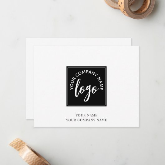 Carte de note simple Logo (Devant/Arrière en situation)