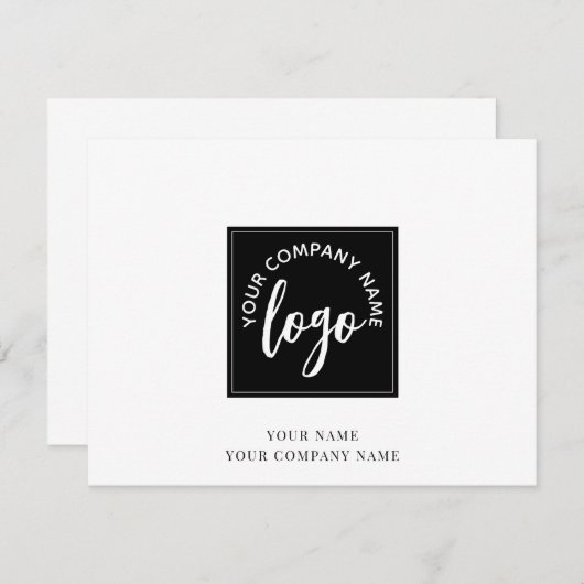 Carte de note simple Logo (Devant / Derrière)