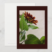 Carte de note simple Sunflowers pour manuscrit (Devant / Derrière)