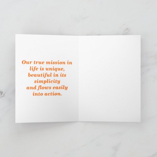 Carte de note "Simplicité" (vide à l'intérieur) (Intérieur)