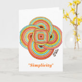 Carte de note "Simplicité" (vide à l'intérieur) (Fleur jaune)