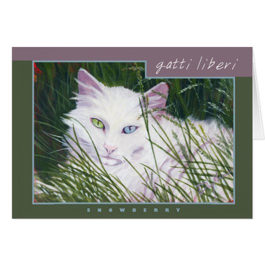 Carte de note "Snowberry" - Collection Gatti Liber (Devant Horizontal)