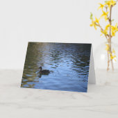 Carte de note solitaire de canard - masquez à (Fleur jaune)