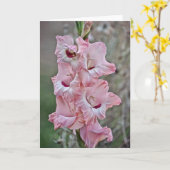 Carte de note Stalk rose Gladiolus Fleurs (Fleur jaune)
