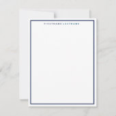 CARTE DE NOTE STATIONNAIRE NAUTIQUE PERSONNALISÉE (Devant)