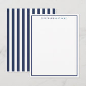 CARTE DE NOTE STATIONNAIRE NAUTIQUE PERSONNALISÉE (Devant / Derrière)