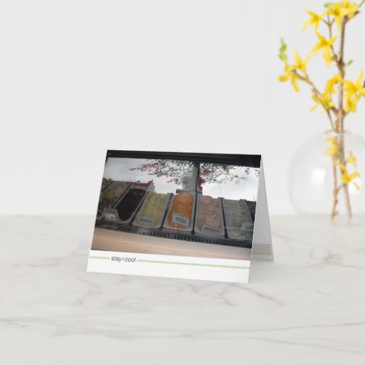 carte de note stay*cool_NYC (Fleur jaune)