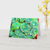 Carte de note succulente de chute (Fleur jaune)