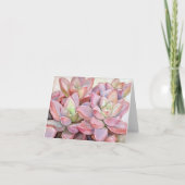 Carte de note succulente rose rosette (Devant)