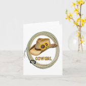 Carte de note Sunshine Cowgirl (Fleur jaune)