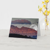 Carte de note superbe de lune (Fleur jaune)