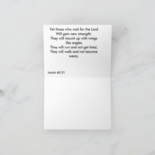 Carte de note - "sur des ailes aimez Eagles " (Intérieur)