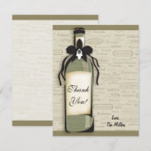 Carte de note sur la bouteille de vin et la boutei (Devant / Derrière)