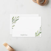 Carte de note sur la couleur d'eau douce personnal (Devant/Arrière en situation)