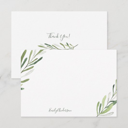 Carte de note sur la couleur d'eau douce personnal (Devant / Derrière)