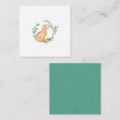 Carte de note sur la couronne mignonne Fox et Laur (Devant / Derrière)