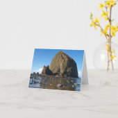 Carte de note sur la scène de plage (Fleur jaune)