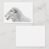 Carte de note sur l'agneau mignon (Devant / Derrière)