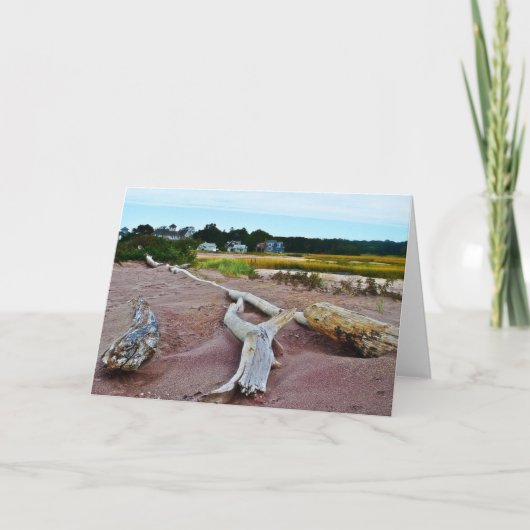 Carte de note sur le bois d'oeuvre et le sable pou (Devant)