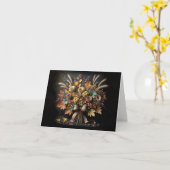 Carte de note sur le bouquet de maman d'automne (Fleur jaune)