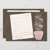 Carte de note sur le café (Devant / Derrière)