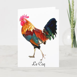 Carte de note sur le coq clé Ouest<Blank Inside>