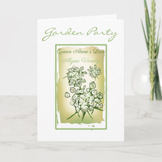 Carte de note sur le paquet de graines de dentelle (Devant)