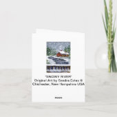 Carte de note sur le paysage hivernal de la rivièr (Dos)