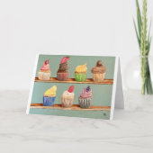 Carte de note sur le plateau de cupcake (Devant)