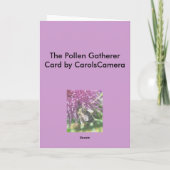 Carte de note sur le pollen de chardon (Dos)