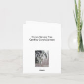 Carte de note sur l'épinette neigeuse (Dos)