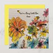 Carte de note sur les abeilles occupées (Devant / Derrière)