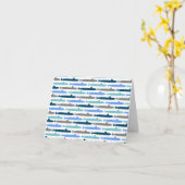 Carte de note sur les bleus sous-marins (Fleur jaune)