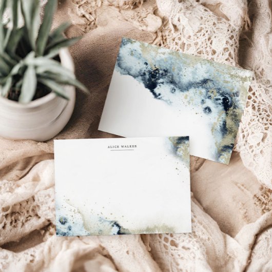 Carte de note sur les ondulations et la papeterie 