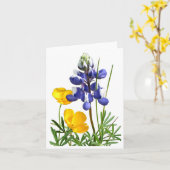 Carte de note sur les pépites de lupine (Fleur jaune)