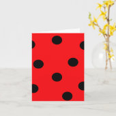 Carte de note sur les points de Ladybug (Fleur jaune)